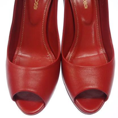 Sergio Rossi heel pumps open toe women's 36.5 red with box Sergio Rossi [AFD4] [Used] 
