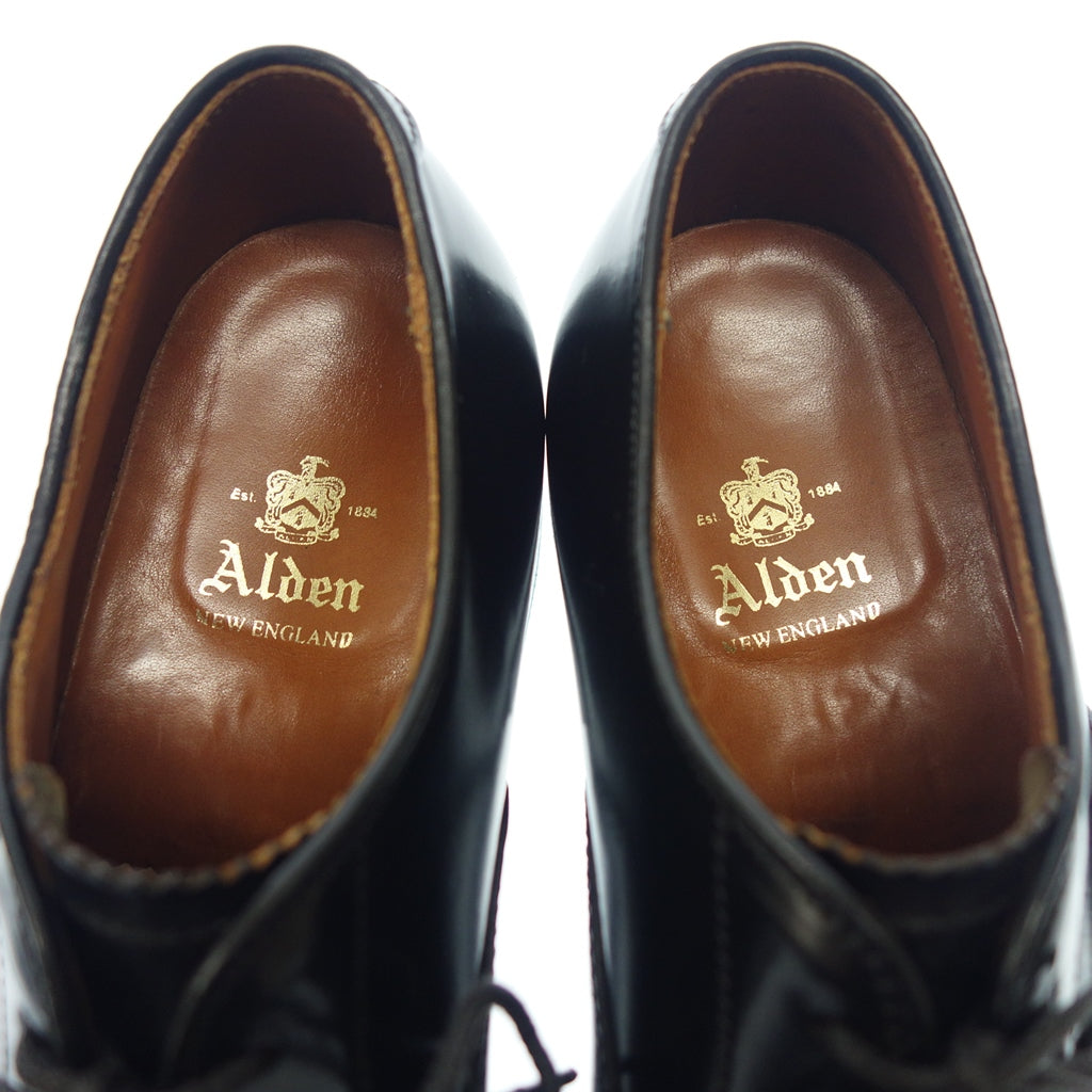 状况良好◆Alden 皮鞋 Straight Tip 9071 Cordovan 男式黑色 US6.5D Alden [LA] 