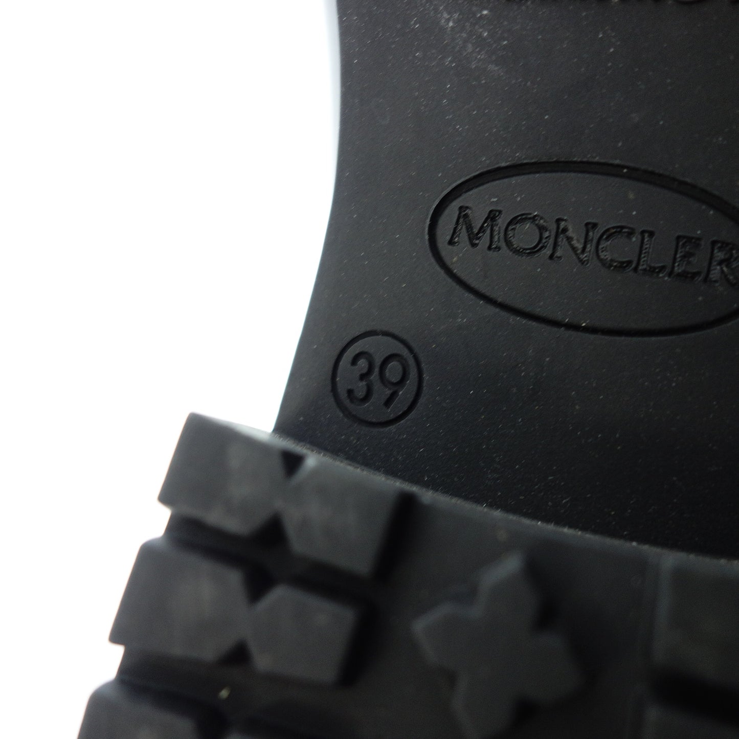 状况良好◆Moncler Ginette 雨靴 短踝靴 徽标贴片 女式 黑色 尺码 39 MONCLER GINETTE [AFC5] 