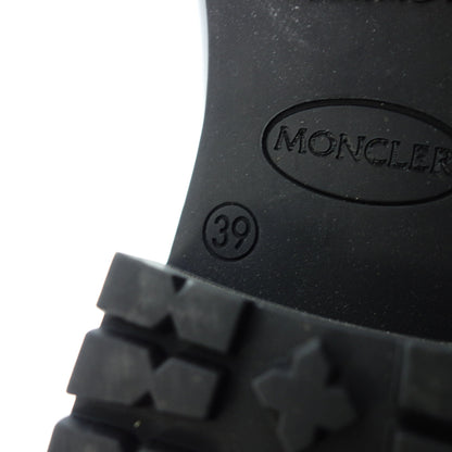 Good Condition◆Moncler Ginette Rain Boots Short Ankle Boots Logo Patch Women's Black Size 39 MONCLER GINETTE [AFC5] 