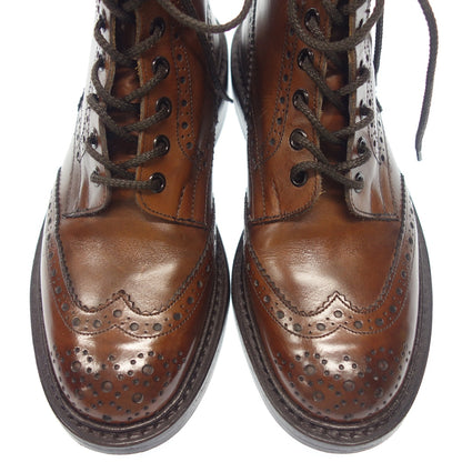 美品◆トリッカーズ レザーシューズ カントリーブーツ M5634 ストウ メンズ ブラウン サイズUK6.5 Tricker’s STOW【LA】