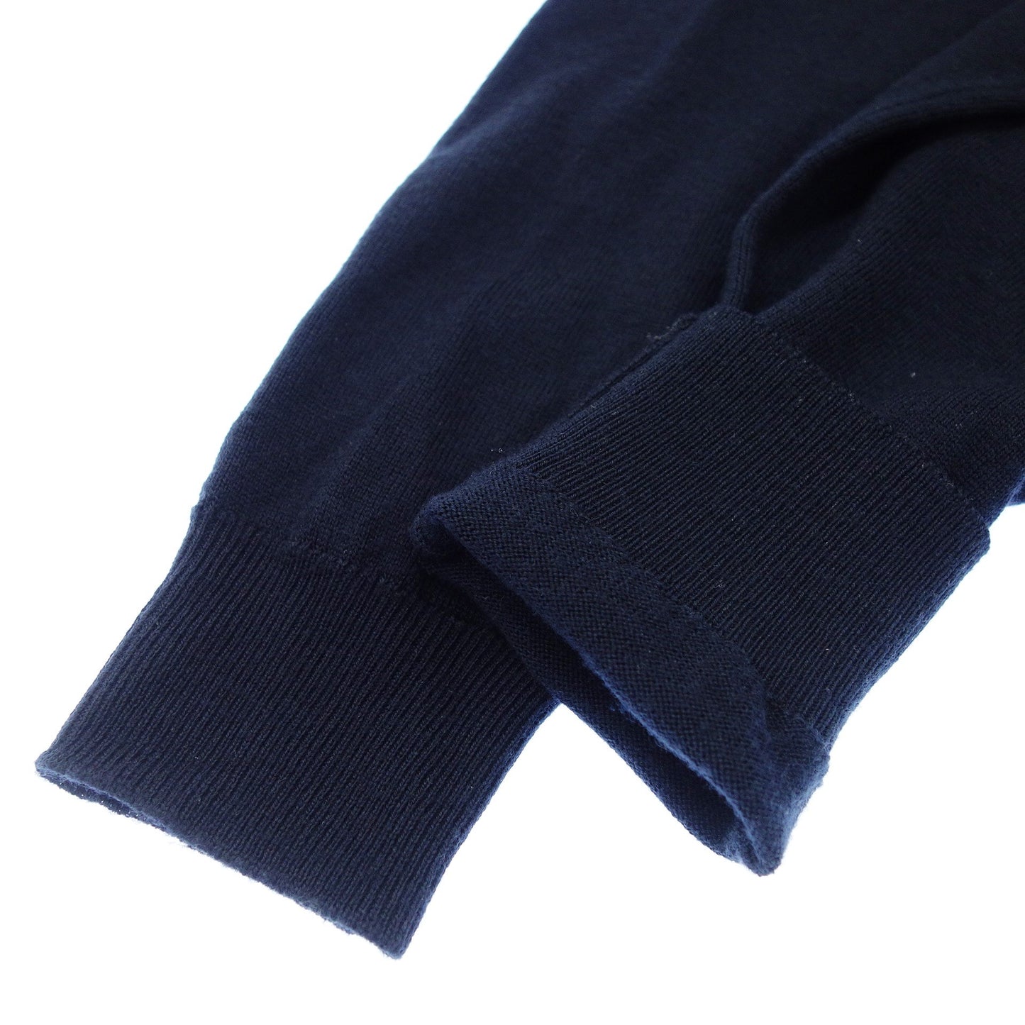 Used JOHN SMEDLEY Knit Cardigan Merino Wool V Neck Long Sleeve Men's S Navy JOHN SMEDLEY [AFB5] 