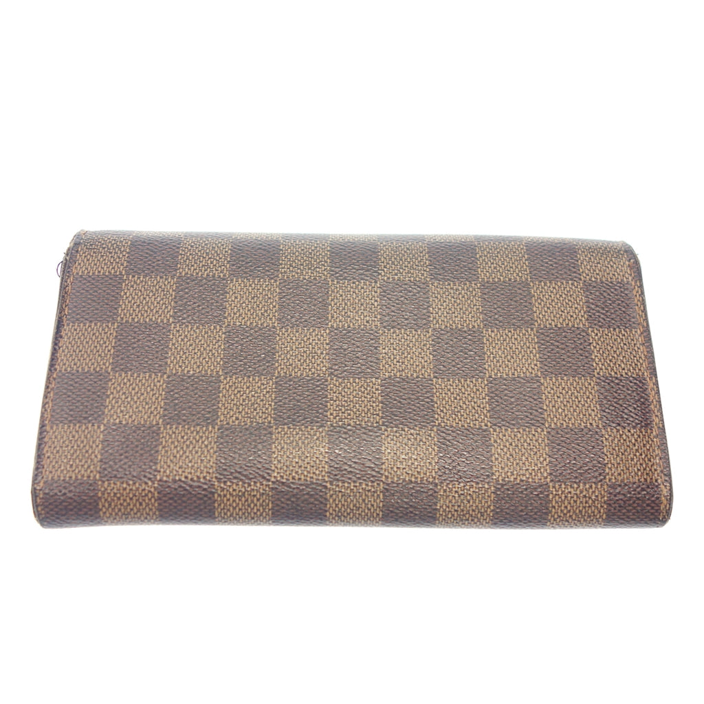 中古◆ルイヴィトン 財布 ダミエ ポルトフォイユサラ N61726 ブラウン系 Louis Vuitton【AFI6】