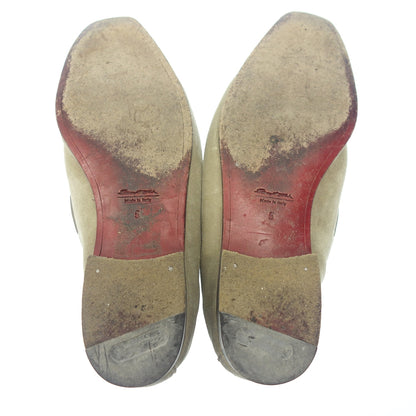 Used ◆Santoni loafer suede ribbon ladies size 5 gray SANTONI [AFD2] 