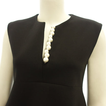 Very good condition ◆ Yoko Chan Sleeveless Dress Pearl Women's Black Size 38 YED-117-010 YOKO CHAN [AFB4] 