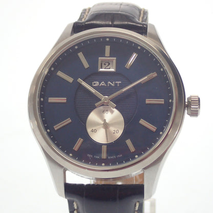 Gant watch quartz dial navy blue silver box included GANT [AFI18] [Used] 