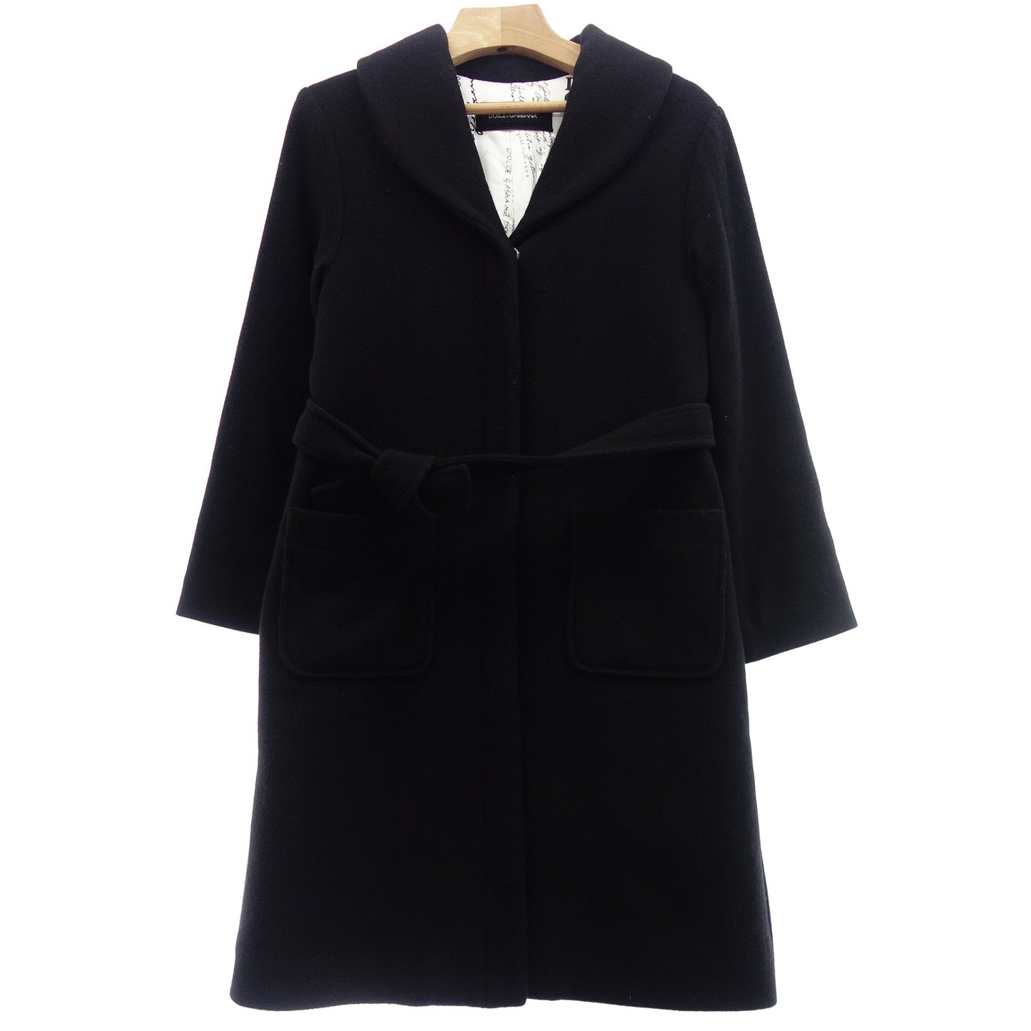 Dolce &amp; Gabbana Belted Coat Women's Black 11/12 DOLCE&amp;GABBANA [AFA8] [Used] 