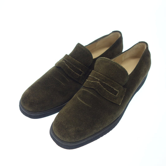 Good condition ◆Salvatore Ferragamo Leather Loafer Suede Men's 7 Khaki Salvatore Ferragamo [AFC51] 