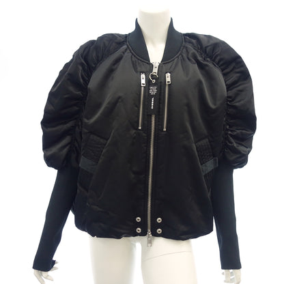 Good Condition◆Diesel Oversized Blouson Bomber Jacket ONLY-THE B/RAVE MA1 Nylon Ladies Size M Black DIESEL [AFA24] 