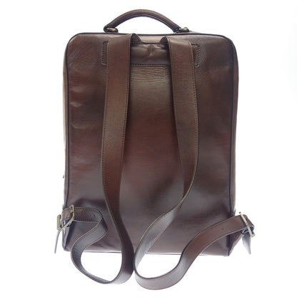 Good condition ◆Motherhouse Leather Backpack Rucksack Antique Square Brown MOTHERHOUSE [AFE9] 