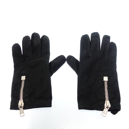 Yves Saint Laurent Suede Leather Gloves Black 9 YVES SAINT LAURENT [AFI20] [Used] 