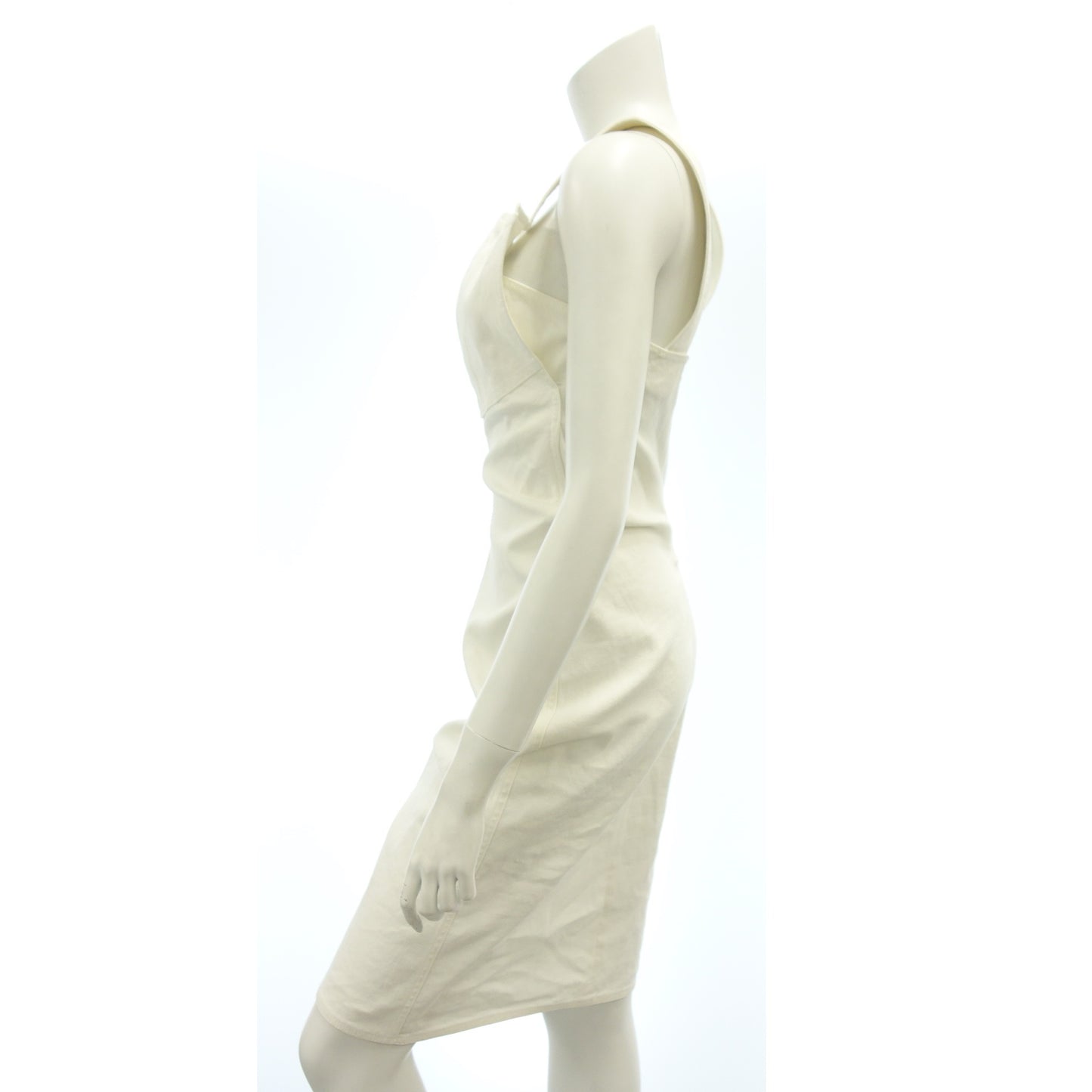 Used ◆ Bottega Veneta Sleeveless Dress Linen x Polyurethane 685122 Women's White Size 38 BOTTEGA VENETA [AFB16] 