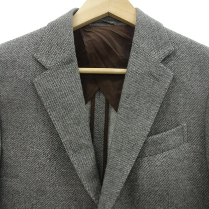 エルメネジルドゼニア テーラード ジャケット 2B ウール＆カシミア メンズ グレー 7-46C Ermenegildo Zegna【AFA10】【中古】