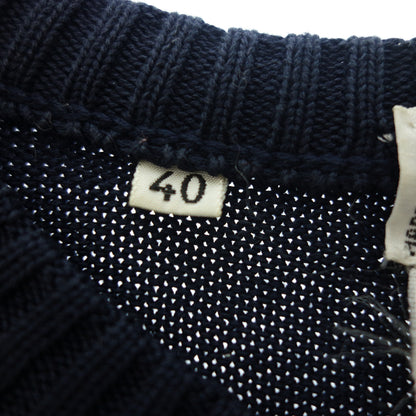 二手的 ◆爱马仕针织连衣裙无袖棉质女士海军蓝尺寸 40 HERMES [AFB32] 