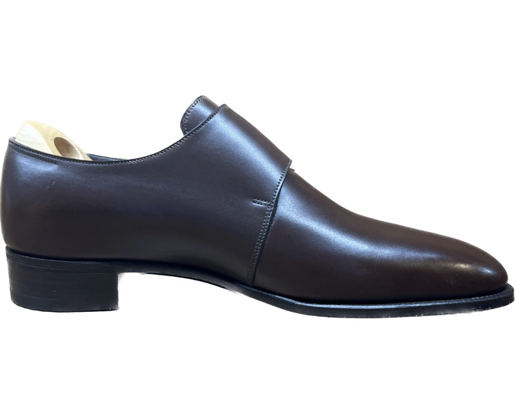 新品同様◆ジョンロブ レザーシューズ ダブルモンク ナセビー 茶 6.5D JOHN LOBB