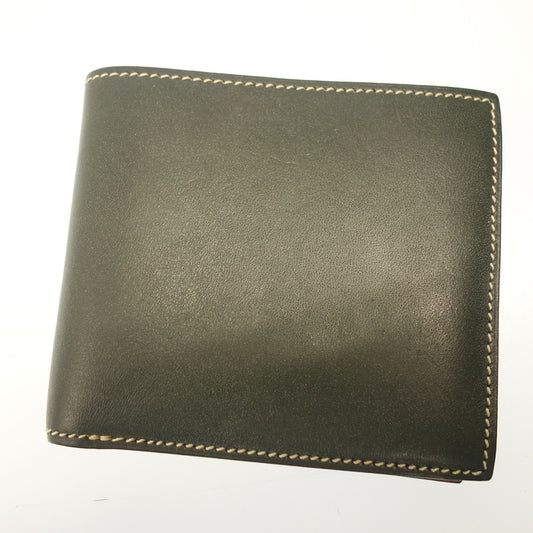 Good condition◆Manso wallet bi-fold bridle leather green [AFI17] 