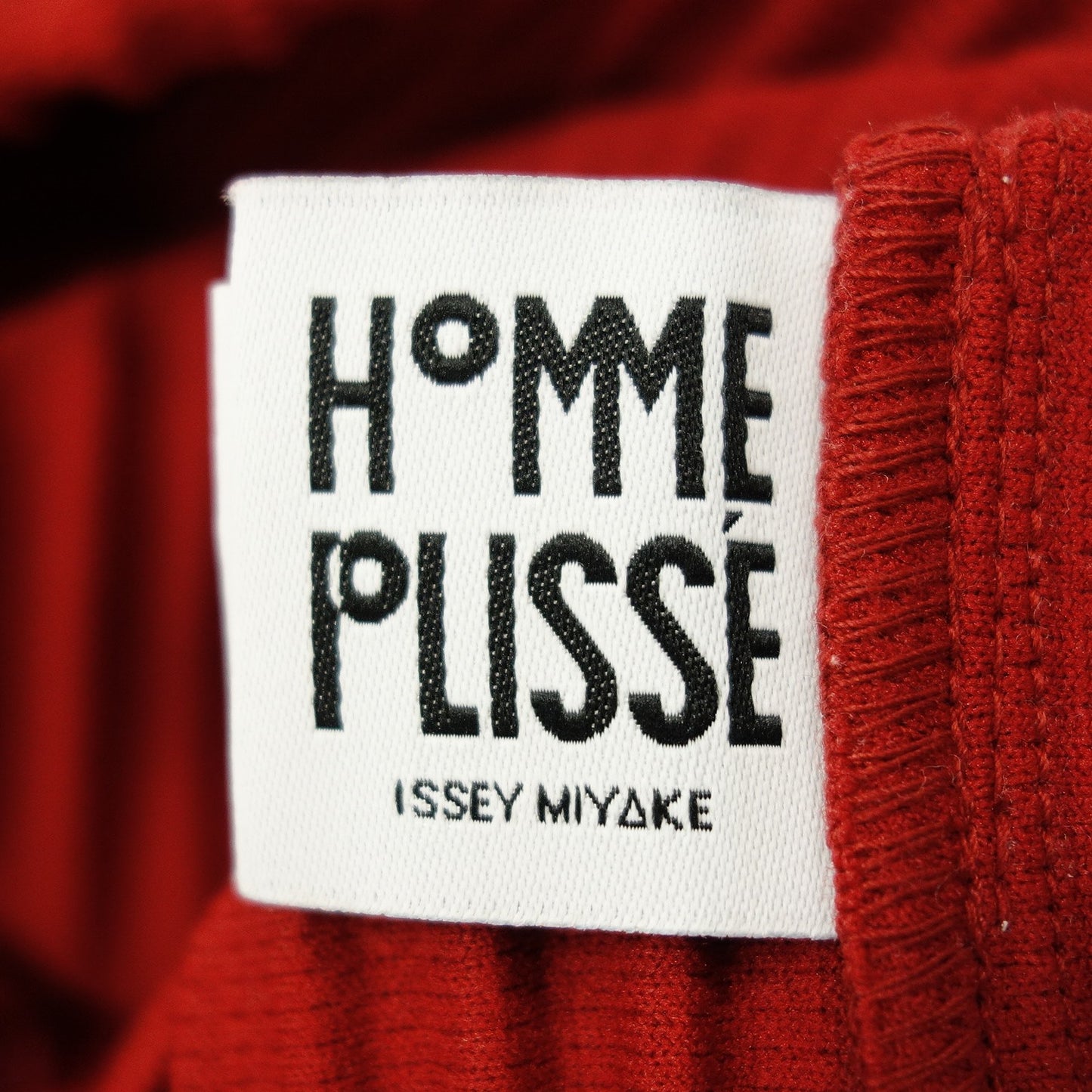 品相良好◆Issey Miyake HOMME PLISSE 长袖 T 恤剪裁和缝制褶皱 HP93JK201 双色男式红 x 蓝色 ISSEY MIYAKE HOMME PLISSE [AFB29] 