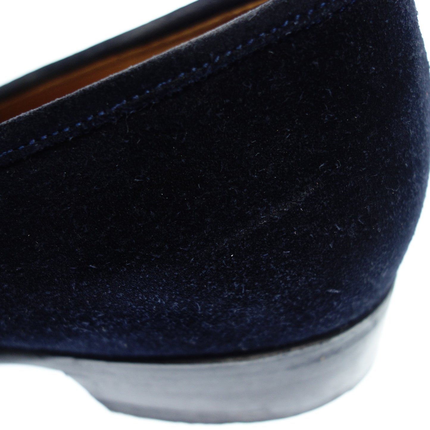 Corno blu bespoke loafer suede combination men's navy blue Corno blu [AFC41] [Used] 