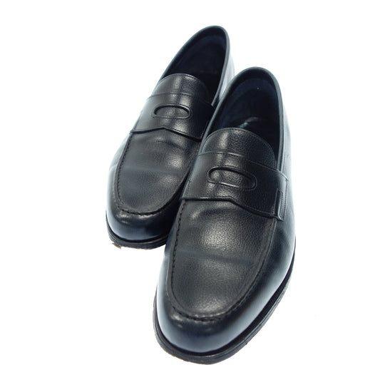 Good condition◆John Lobb leather shoes loafers men's navy size 8.5 LOPEZ JOHN LOBB [AFC36] 