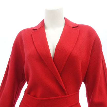Max Mara Studio Belted Coat Long Cucito Amano Women's Red USA2 MaxMara [AFA20] [Used] 