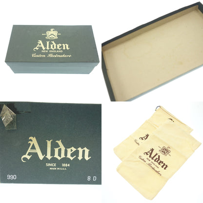 状况良好◆Alden 皮鞋 平头 990 Cordovan 男士酒红色 US8D ALDEN [LA] 