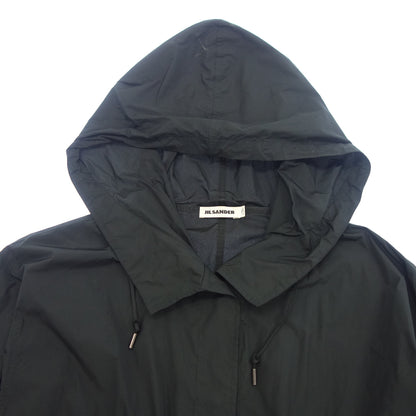 中古◆ジルサンダー フーデッドコート ポリエステル レディース サイズ32 黒 JIL SANDER【AFB3】