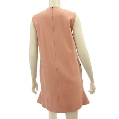 Good condition ◆ Yoko Chan Sleeveless Dress Pearl Ladies Pink Size 38 YCD-520-541 YOKO CHAN [AFB3] 