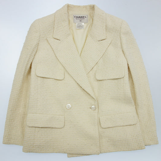 CHANEL Boutique Jacket Double Tweed 98C Women's Ivory 40 CHANEL [AFA3] [Used] 