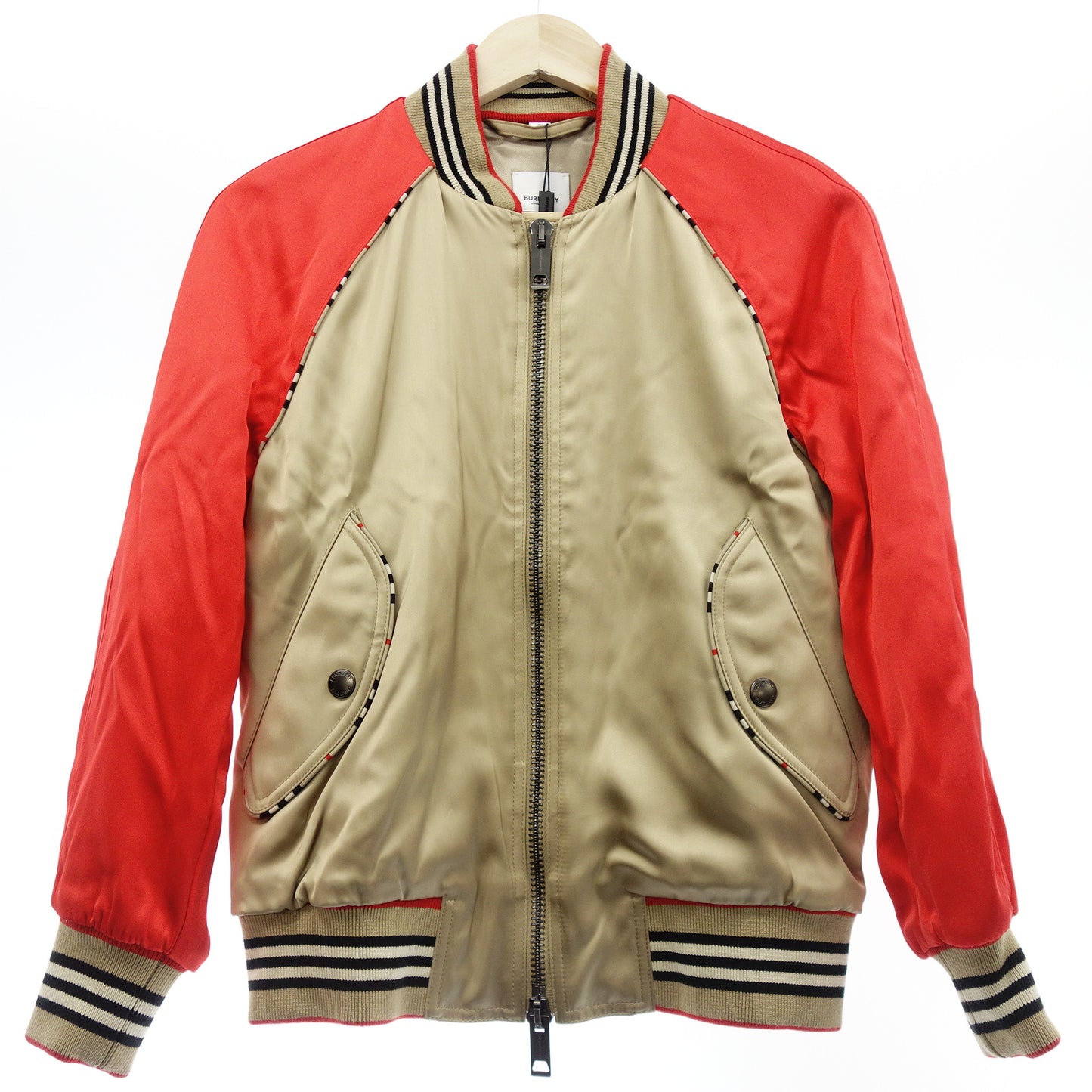 Burberry Blouson Jacket Mens Burberry Zip Up Blouson TB Logo Nova