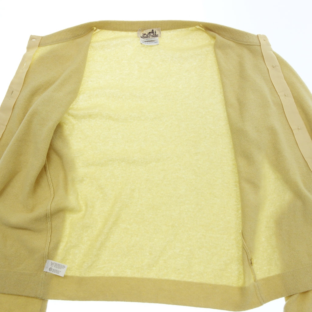 Used ◆Hermes Knit Cardigan Sweater Serie Button Women's Yellow HERMES [AFB44] 