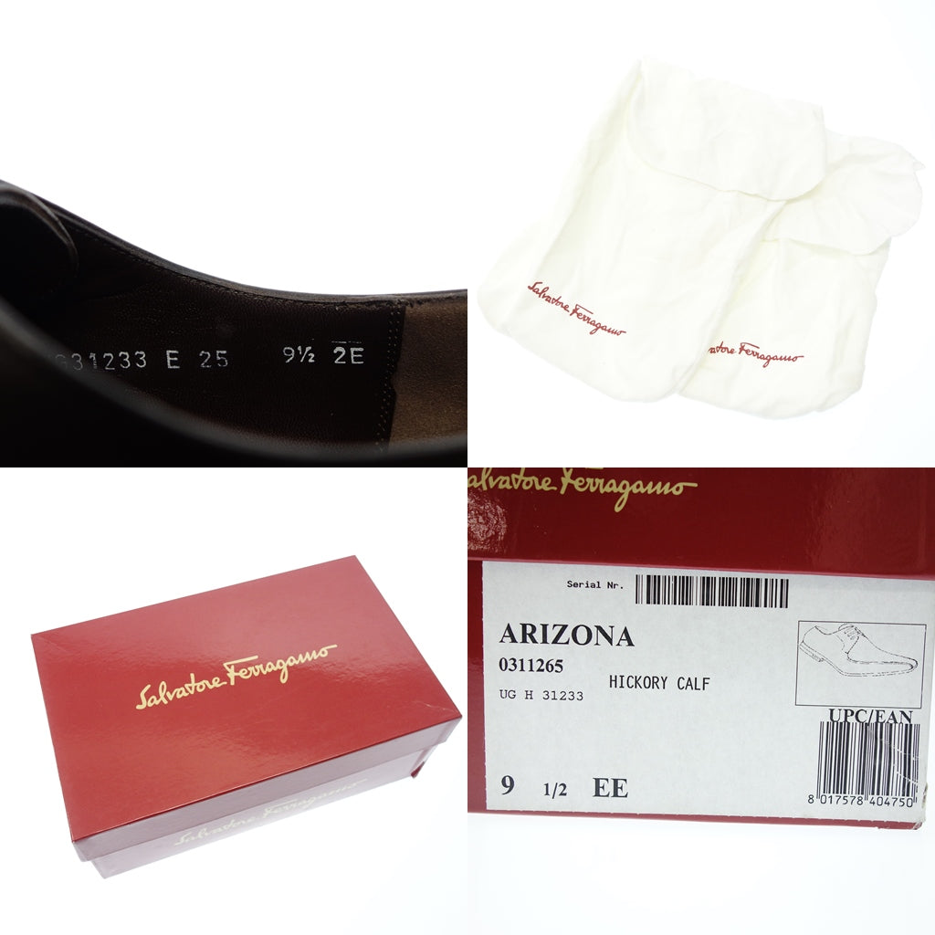 Very good condition ◆ Salvatore Ferragamo plain toe leather shoes men's brown 9.5 Salvatore Ferragamo [AFD3] 