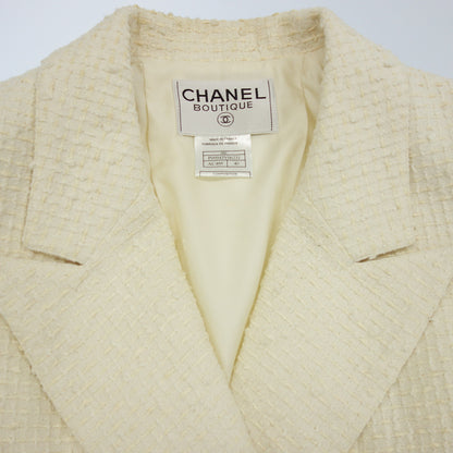 シャネル ブティック ジャケット ダブル ツイード 98C レディース アイボリー 40 CHANEL【AFA3】【中古】