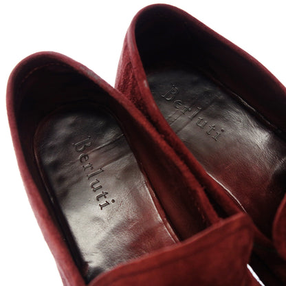 Good condition◆Berluti loafers slip-on suede leather men's size 7 red Berluti [LA] 