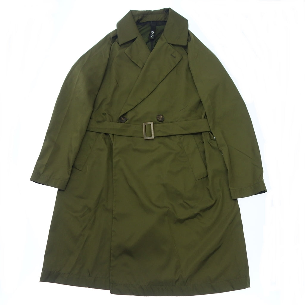 Very good condition ◆ Ivo BRINDISI belted nylon coat men's size 46 olive hevo BRINDISI [AFB42] 