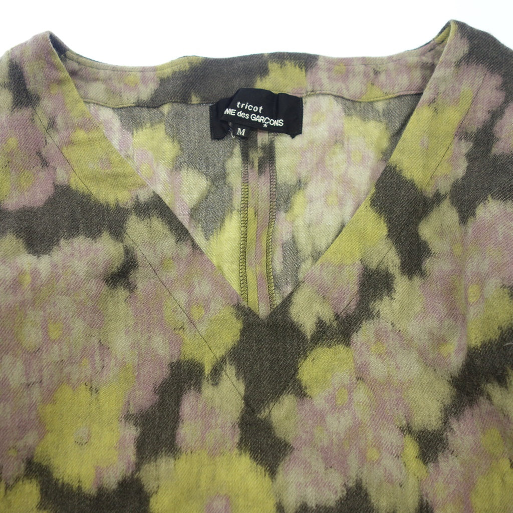 Good condition◆Toriko Comme des Garcons long sleeve cut and sew TG-B024 Floral pattern Hair Ladies Multicolor Size M tricot COMME des GARCONS [AFB17] 