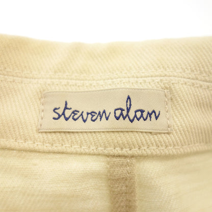 美品◆スティーブンアラン 2B ジャケット コットン リネン メンズ M 白 STEVEN ALAN【AFB45】