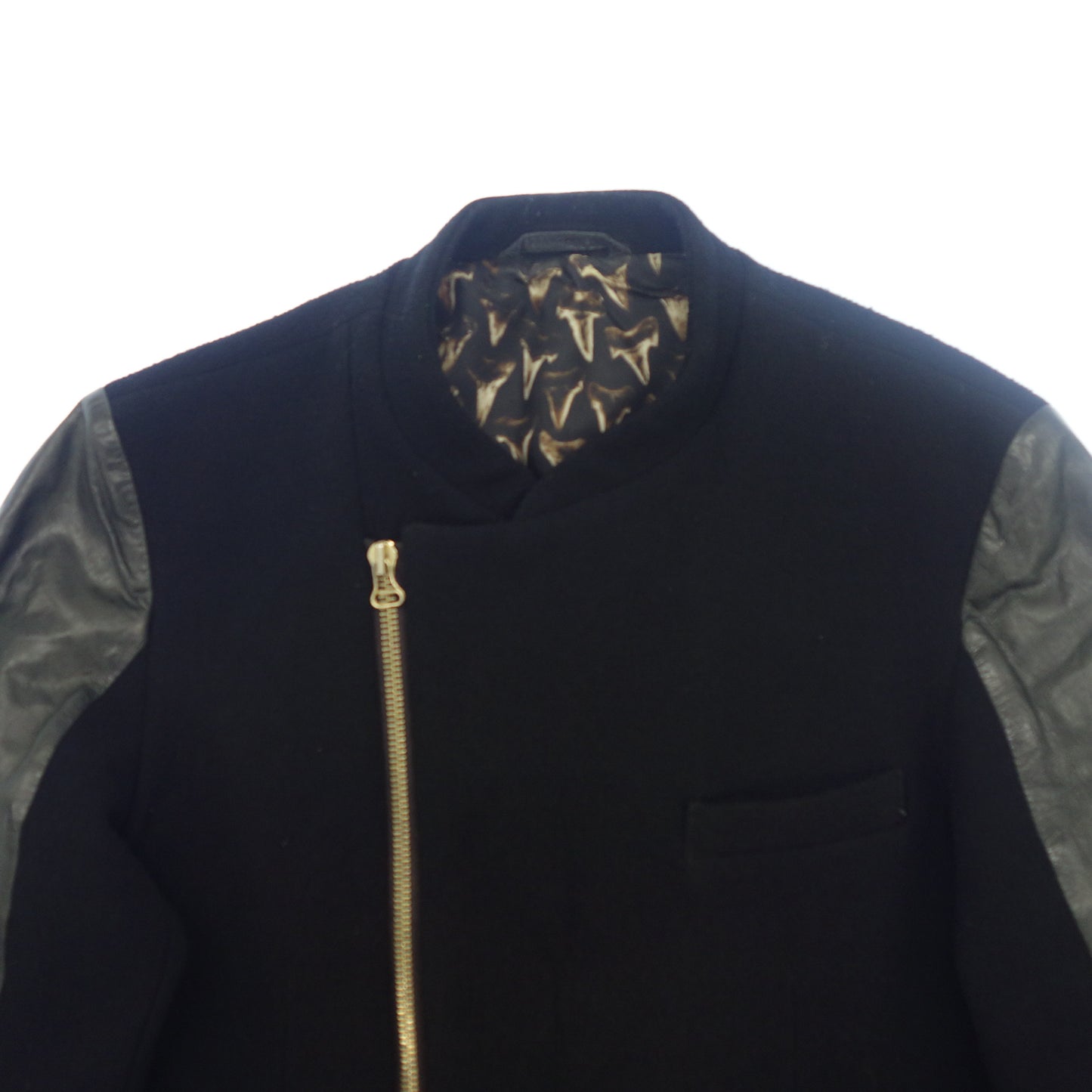 Used ◆Paul Smith Leather Switching Blouson PM-MN-53348 Riders Wool Lambskin Men's Black Size L Paul Smith [AFA1] 