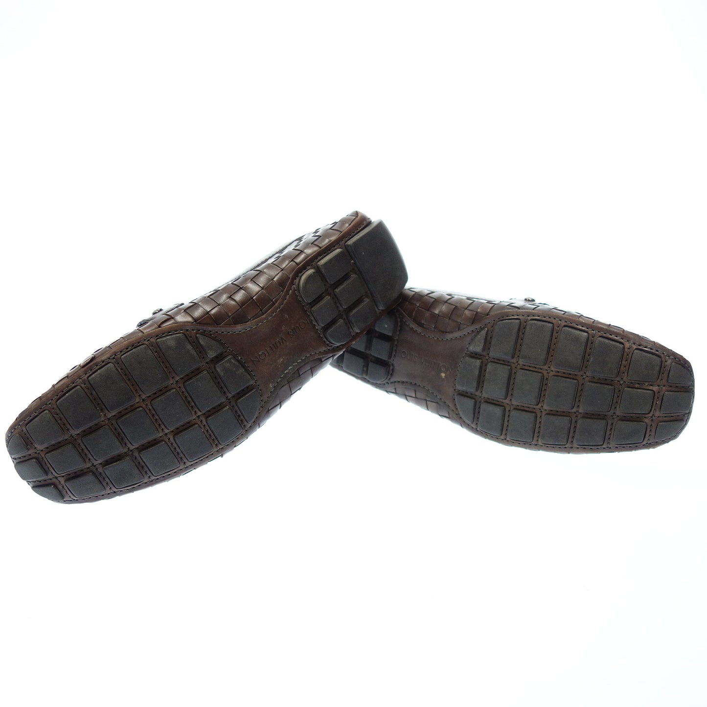 Louis Vuitton driving shoes Monte Carlo line LV metal fittings men's 10.5 brown LOUIS VUITTON [AFC20] [Used] 