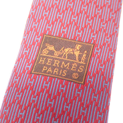 Very beautiful item◆Hermes tie All pattern 100% silk Red with box HERMES [AFI21] 