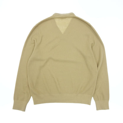 Hermes knit sweater V-neck M beige HERMES [AFB23] [Used] 