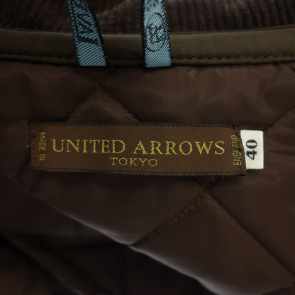 美品◆ユナイテッドアローズ  ラベンハム キルティングコート ウール メンズ ブラウン系 サイズ40 UNITED ARROWS LAVENHAM【AFA7】