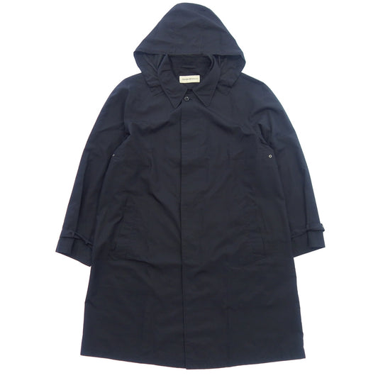 Used ◆ Emporio Armani Hooded Stainless Steel Collar Coat Men's 50 Navy EMPORIO ARMANI [AFB22] 