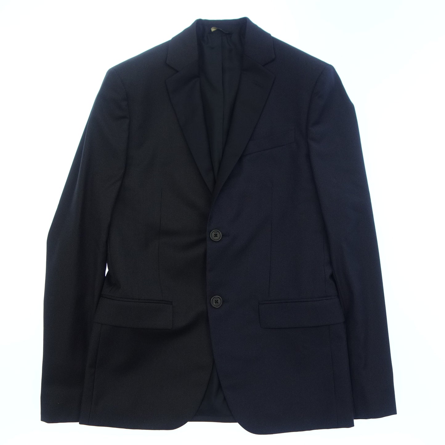 Good Condition◆Fendi Tailored Jacket Stripe 2B Navy Men's 44 Black x Navy FENDI [AFB29] 