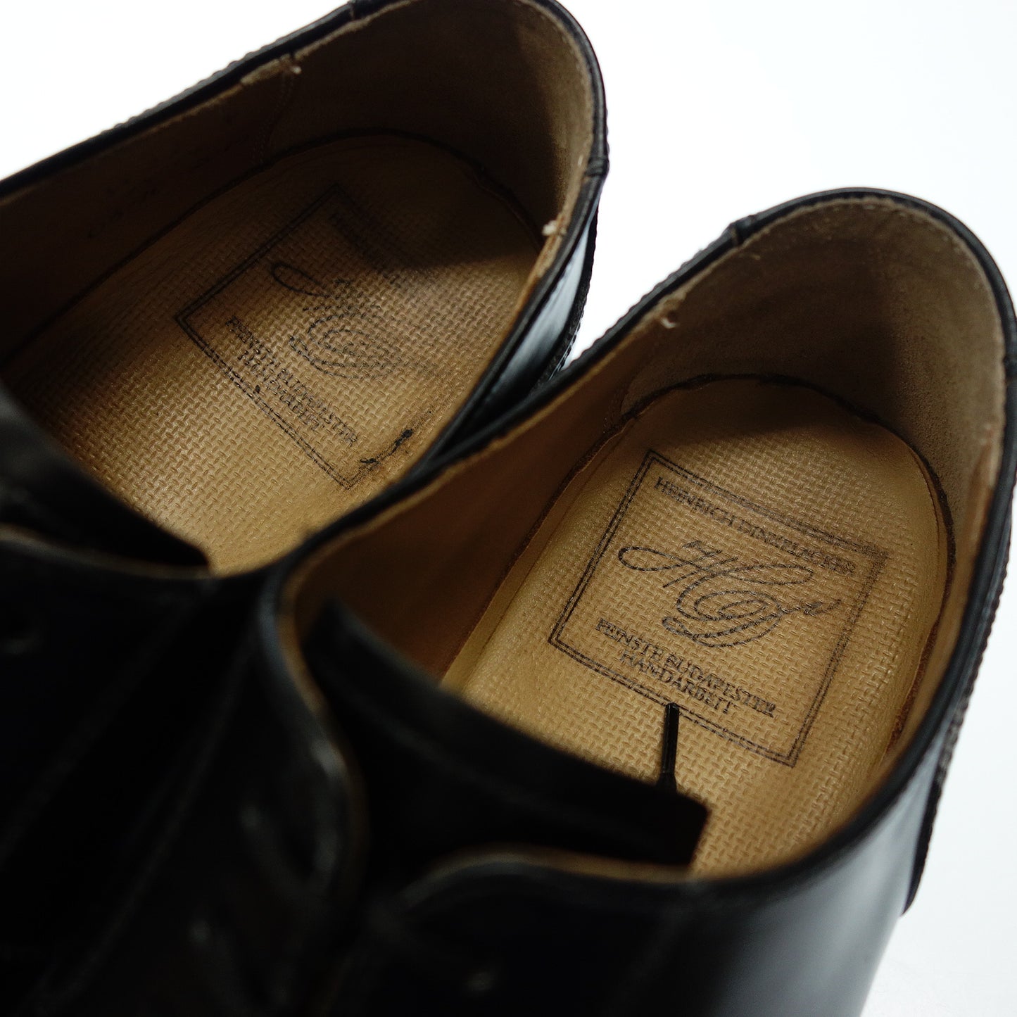 Good Condition◆Heinrich Dinkelacker Leather Shoes London Straight Tip Men's 8 Black HEINRICH DINKELACKER [AFD9] 