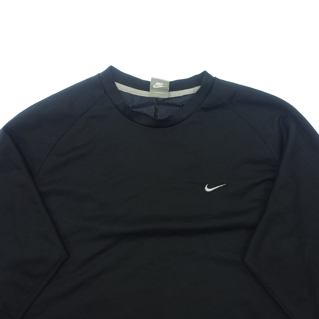 Good condition ◆ Nike long sleeve cut and sew chest logo 2000's men's size L black NIKE [AFB3] 