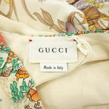 Gucci 花卉图案连衣裙 595353 女式米色 10 GUCCI [AFB22] [二手] 