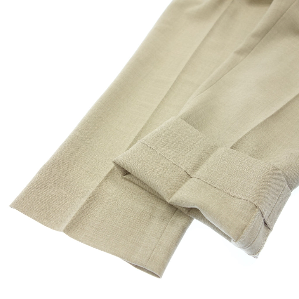 Used ◆Hermes slacks pants tapered cotton ladies 38 beige HERMES [AFB25] 