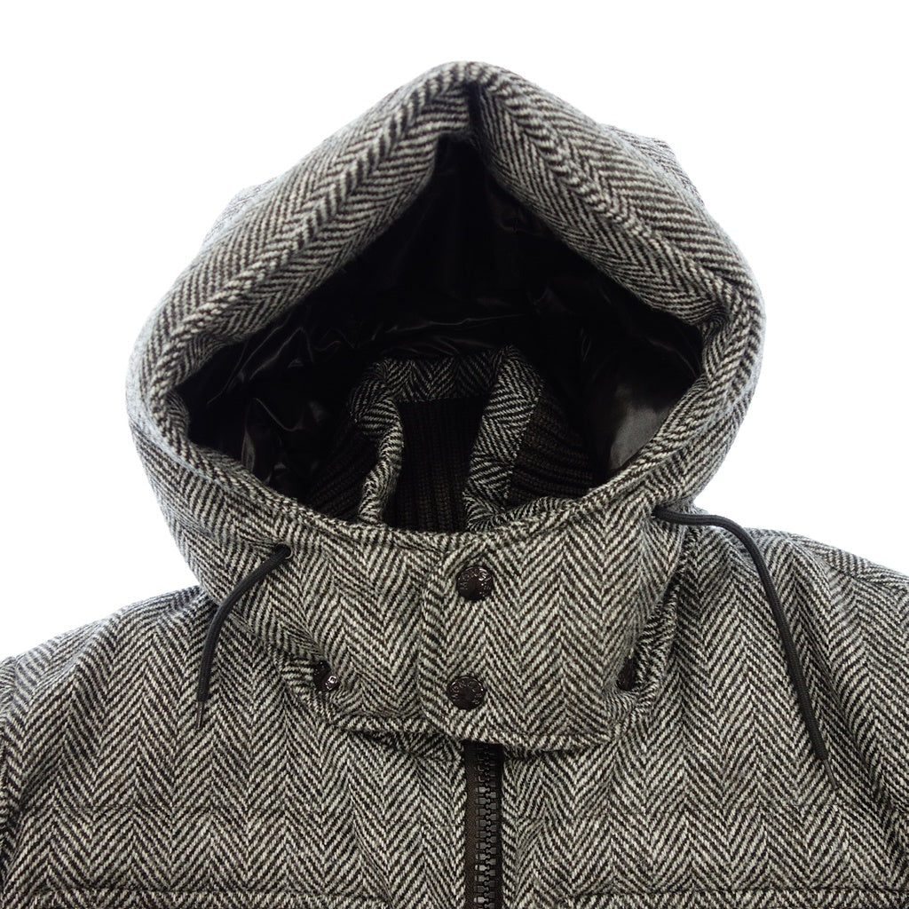 美品◆モンクレール 14AW ダウンジャケット フロリアン ヘリンボーン ブラウン ZIND-14-3325 メンズ サイズ2 MONCLER FLORIAN【AFA15】