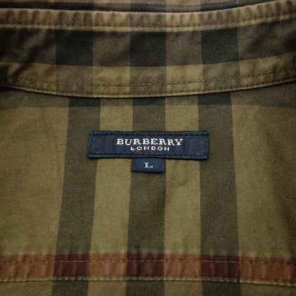 二手◆Burberry London 衬衫 2 口袋格纹橄榄色 BURBERRY LONDON [AFB40] 