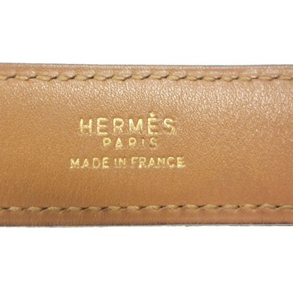 Hermes leather belt vintage gold hardware 〇I carved black HERMES [AFI18] [Used] 